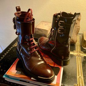 Louis Vuitton Diplomacy Like a Man boots burgundy leather 35.5 5.5